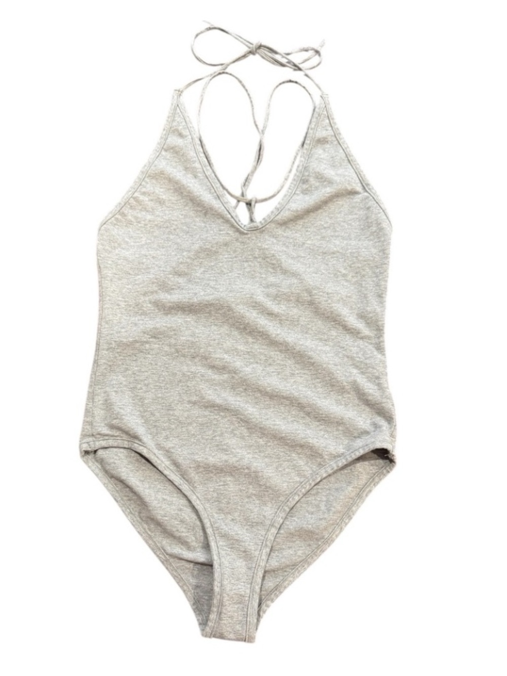 NWOT SIX CRISP DAYS Sexy Spaghetti Strap Gray Bodysuit Medium
